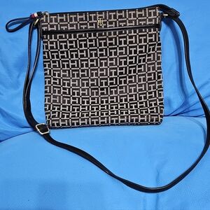 Tommy Hilfiger Black and White Crossbody Bag